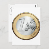1 EURO-munt Briefkaart (Voorkant / Achterkant)