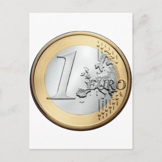 1 EURO-munt Briefkaart