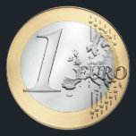 1 EURO Munt Ronde Sticker<br><div class="desc">sticker</div>