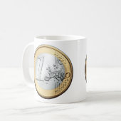 1 euromunten koffiemok (Voorkant links)