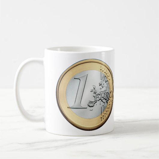 1 euromunten koffiemok (Links)