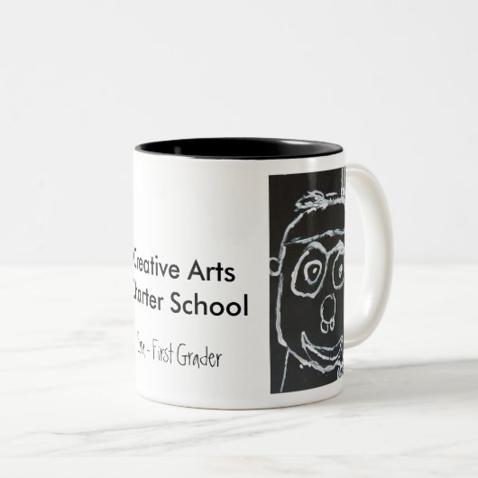 1-Ezra-Mok Tweekleurige Koffiemok (Voorkant rechts)