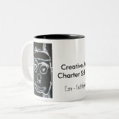 1-Ezra-Mok Tweekleurige Koffiemok (Voorkant links)