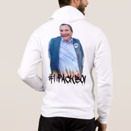 #1 FACKBOI - Tröja - Mönster ryggen Hoodie