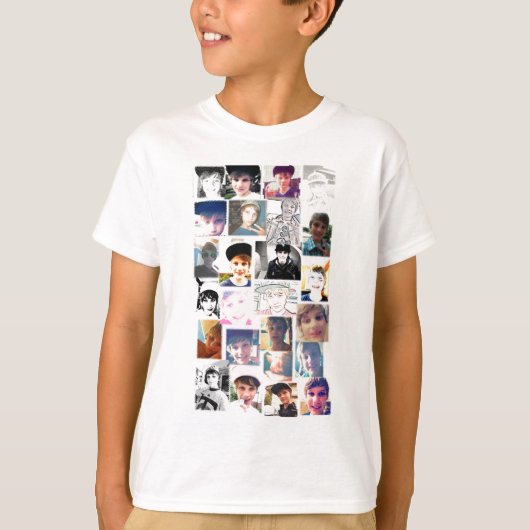#1 Fan Afbeelding Collage T-Shirt (Voorkant)