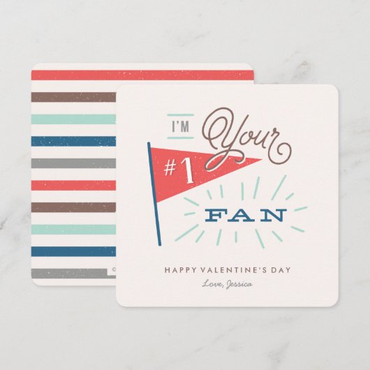 #1 Fan Valentijnsdag Kaart (Voorkant / Achterkant)