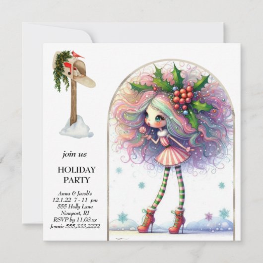 *~* 1 Fantasy Schattige Sweet Woman Elf Kaart (Voorkant)