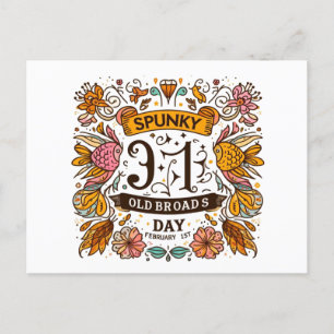 1 feb - Spunky Old Broads Day Briefkaart