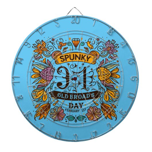 1 feb - Spunky Old Broads Day Dartbord (Voorkant)