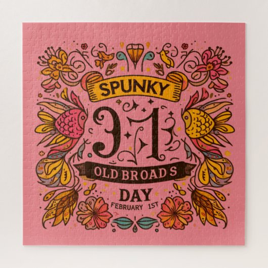 1 feb - Spunky Old Broads Day Legpuzzel (Verticaal)