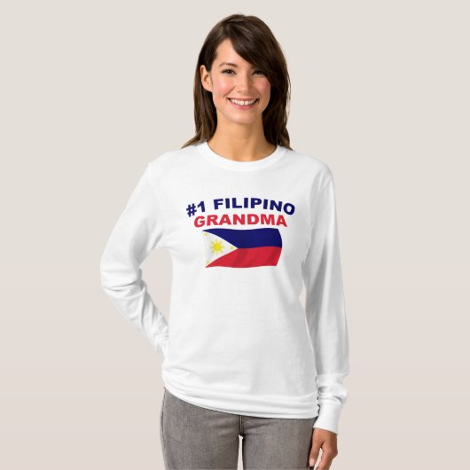 #1 Filipino Grandma T-shirt (Voorkant volledig)