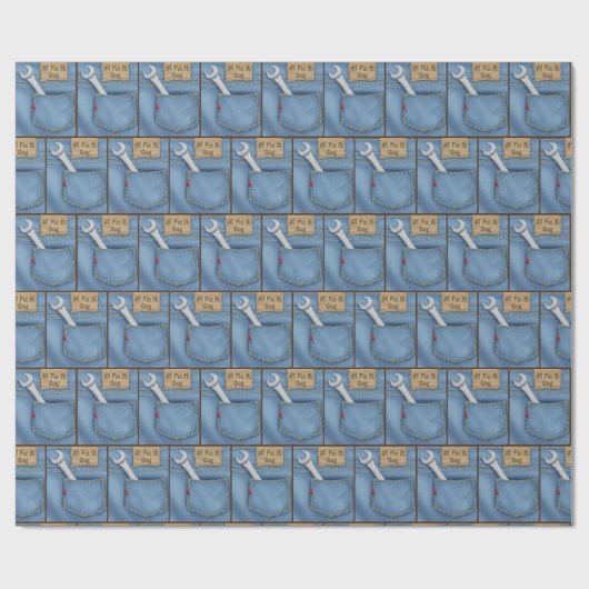 #1 Fix It Guy Moersleutel in Jean Pocket Cadeaupapier (Vlak)