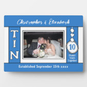 1 foto 10e jubileum blauw fotoplaat (voorkant)