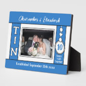 1 foto 10e jubileum blauw fotoplaat (Zijkant)