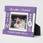 1 foto 10e jubileum paars fotoplaat (Zijkant)
