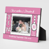 1 foto 10e jubileum roze fotoplaat (Zijkant)
