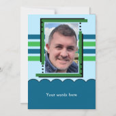 1 foto aangepaste tekst blauw groen magnetische ka magnetische uitnodiging (Voorkant)