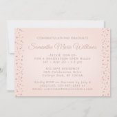 1 Foto Afstuderen Blush roze & Roos Gold Glitter Kaart (Achterkant)