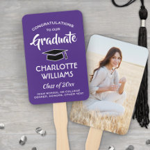 1 Foto Afstuderen Elegant Modern Paars en Wit