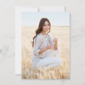 1 Foto Afstuderen Elegant Navy Blue White & Gold Save The Date (Achterkant)