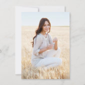 1 Foto Afstuderen Elegant Navy Blue White & Gold Save The Date (Achterkant)