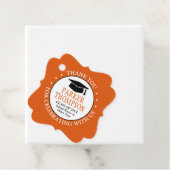 1 Foto Afstuderen Hartelijk dank Oranje en zwart F Bedankjes Labels (In situ)