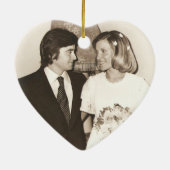 1 Foto ALLE Jubileum Cheers Blue en Gold Heart Keramisch Ornament (Achterkant)