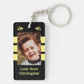 1 foto Beste papa ooit van je houden Zwart Geel Sleutelhanger (achterkant)