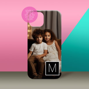 1 Foto collage met vierkant monogram Case-Mate iPhone Case