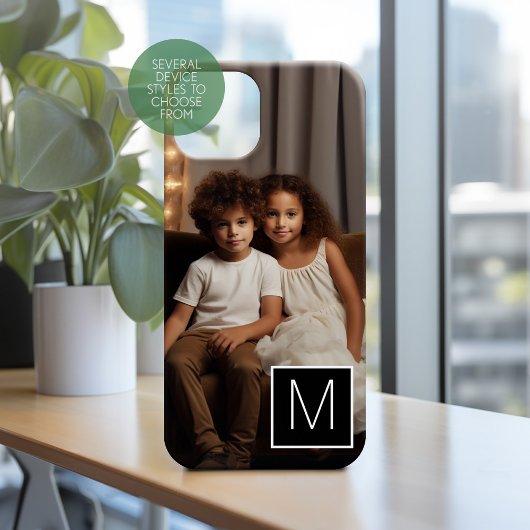 1 Foto collage met vierkant monogram Case-Mate iPhone Case