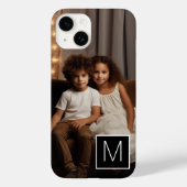 1 Foto collage met vierkant monogram Case-Mate iPhone Case (Achterkant)