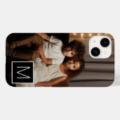 1 Foto collage met vierkant monogram Case-Mate iPhone Case (Achterkant (horizontaal))