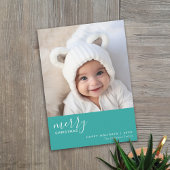 1 Foto Collage Minimale Kerst van de Zeerie - blau Feestdagenkaart