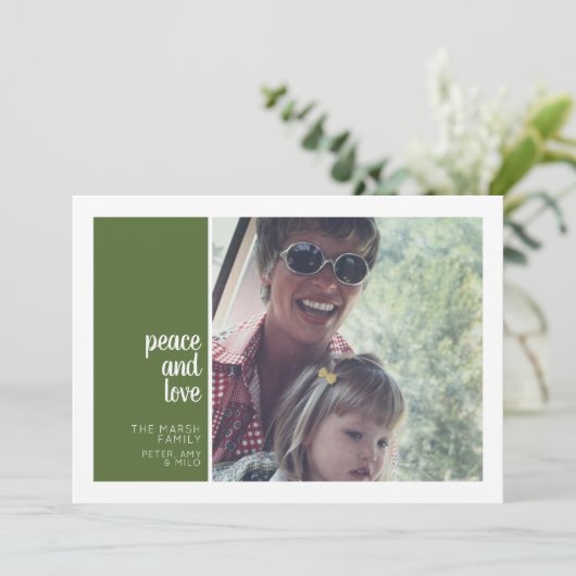 1 Foto Collage Minimale kerstvreugde Feestdagenkaart (Staand voorkant)