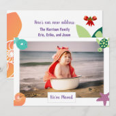 1 Foto Cute Modern We hebben Kerstmis bezocht op s Aankondiging (Voorkant / Achterkant)