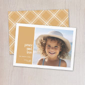 1 Foto Eenvoudige Minimale Kerstmis vrede liefde Feestdagenkaart