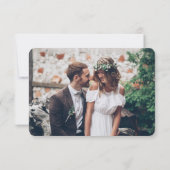 1 Foto Eenvoudige Moderne Minimalistische Bruiloft RSVP Kaartje (Achterkant)