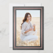 1 Foto Elegant Zwart Krijtbord & Roze Afstuderen Kaart (Achterkant)