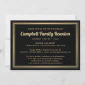 1 Foto Familiebijeenkomst Elegant Zwart en Goud Kaart (Voorkant)