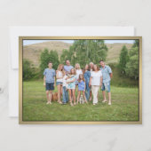 1 Foto Familiebijeenkomst Elegant Zwart en Goud Kaart (Achterkant)