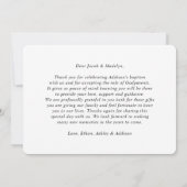 1 Foto Godouders Modern Baptisme of Christening Bedankkaart (Achterkant)