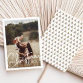 1 Foto Handgeschreven Script Vrolijk Kerstfeest Feestdagenkaart