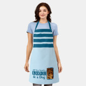 1 foto hond of kat liefde blauw schort (Gedragen)
