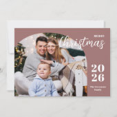 1 foto Kerstboog modern minimalistisch turquoise Feestdagenkaart (Voorkant)