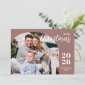 1 foto Kerstboog modern minimalistisch turquoise Feestdagenkaart (Staand voorkant)