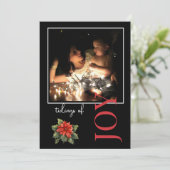 1 FOTO KERSTMIS KAART Tidings of Joy (Staand voorkant)