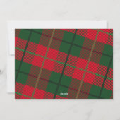 1 foto Kerstmis Script Rood Groen Plaid Feestdagenkaart (Achterkant)
