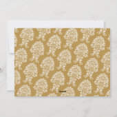 1 Foto kerstscript Gold Damask Happy Feestdagenkaart (Achterkant)
