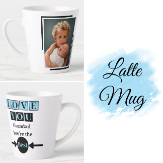 1 foto lief je opa blauw latte mok