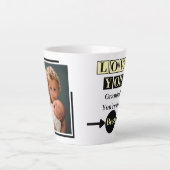 1 foto lief je opa geel latte mok (Voorkant)